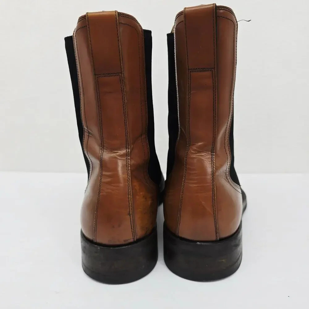 Dries Van Noten Men's Chelsea Leather Boots Brown 44